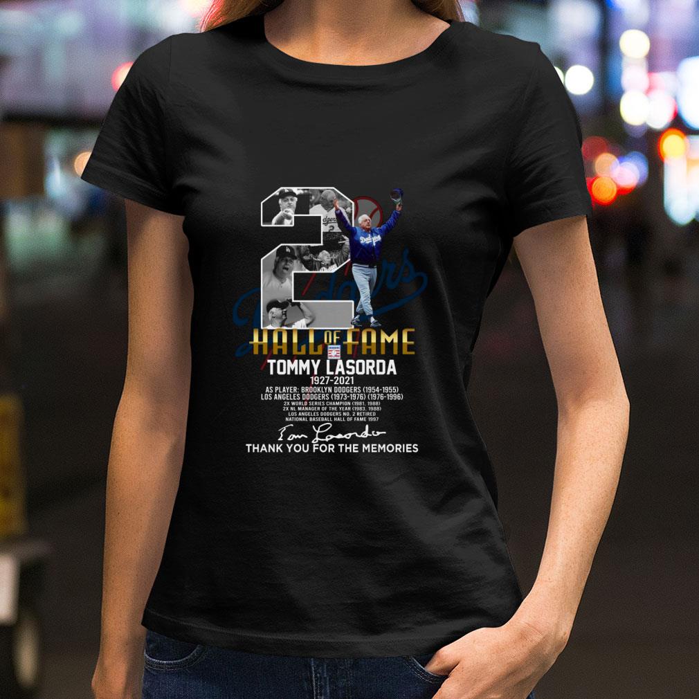 2 Tommy Lasorda Hall Of Fame 1927-2021 Brooklyn Dodgers Signature shirt