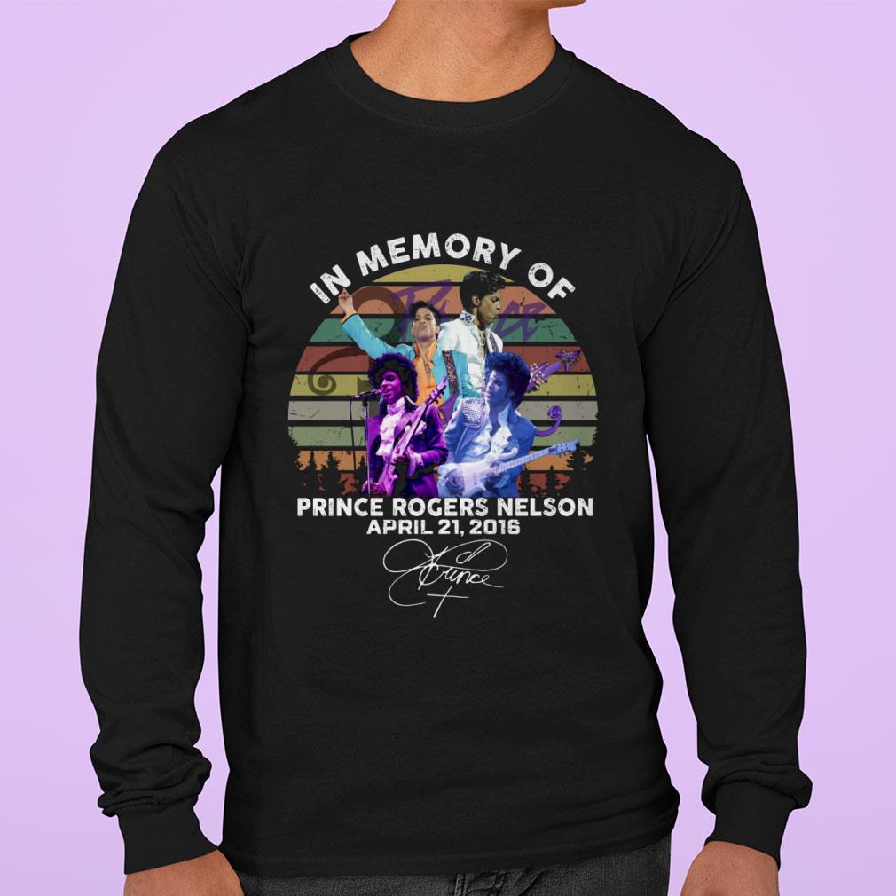 Vintage In memory of Prince Rogers Nelson April 21 2016 signed shirt