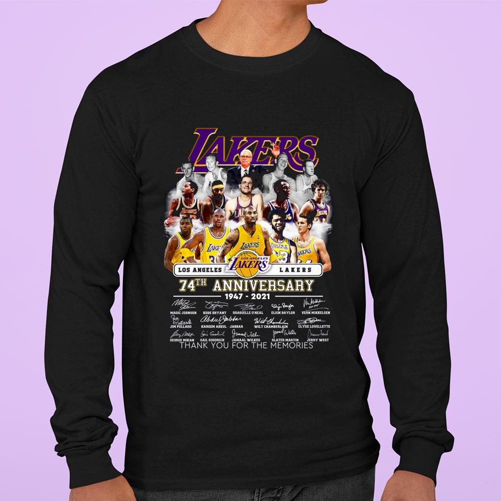 74th Anniversary 1947-2021 Team Los Angeles Lakers Signatures shirt