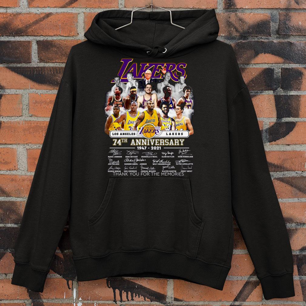 74th Anniversary 1947-2021 Team Los Angeles Lakers Signatures shirt