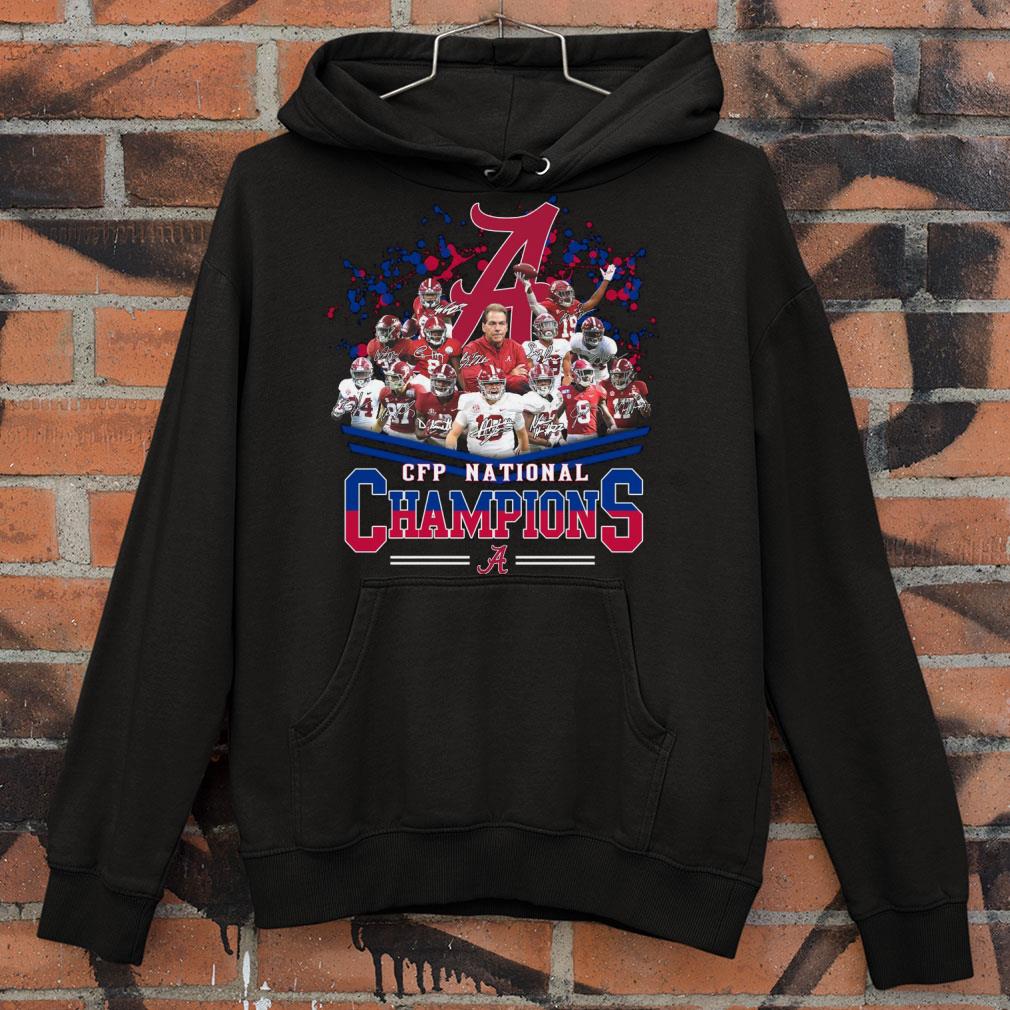 Alabama Crimson Tide football Signatures CFP National Champions shirt