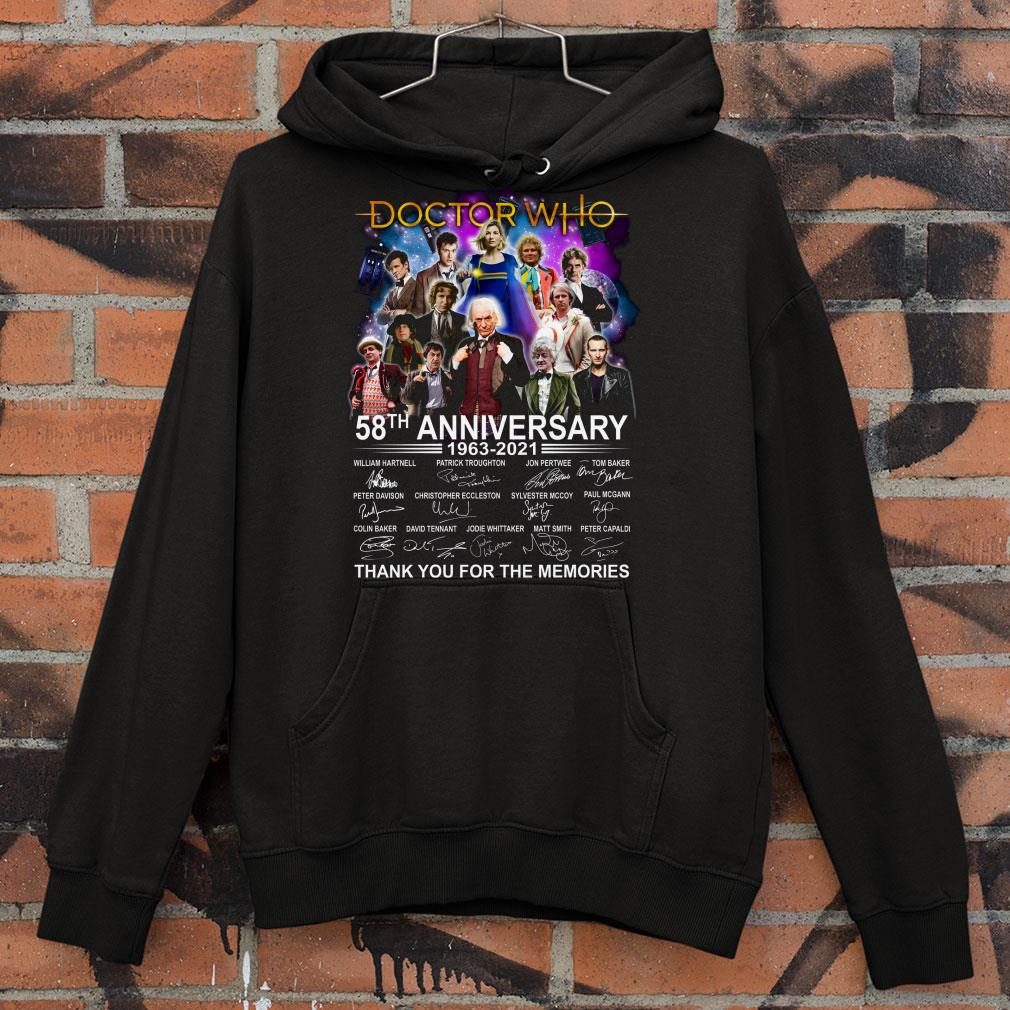 All character Doctor Who 58th Anniversary 1963-2021 Signatures shirt