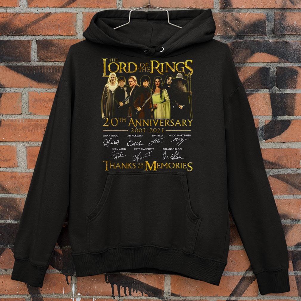 All character The Lord Of The Rings 20th Anniversary 2001-2021 Signed shirt