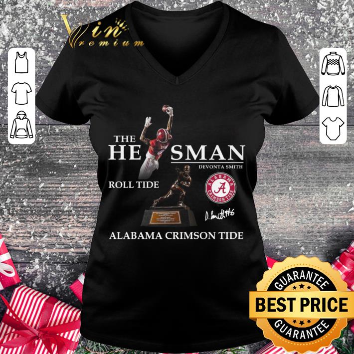 Devonta Smith The Heisman Roll Tide Alabama Crimson Tide Signed shirt