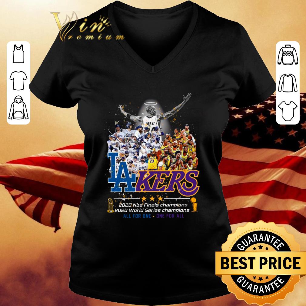 Funny Bryant Lakers 2020 Champions All For One One For All Dodgers shirt
