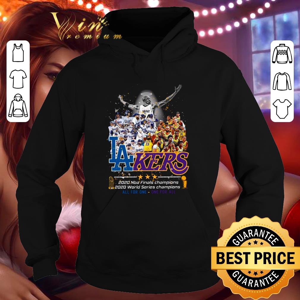 Funny Bryant Lakers 2020 Champions All For One One For All Dodgers shirt