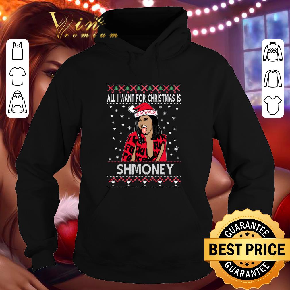Funny Cardi B All I Want For Christmas Is Shmoney Ugly Christmas shirt