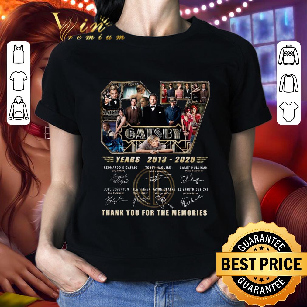 Hot 67 years of The Great Gatsby 2013-2020 signatures shirt