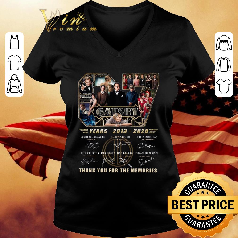 Hot 67 years of The Great Gatsby 2013-2020 signatures shirt