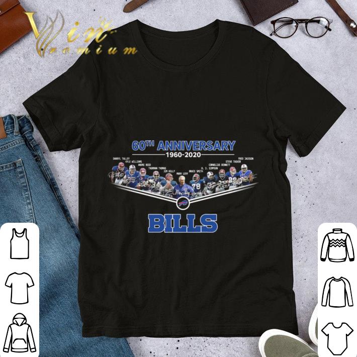 Hot Buffalo Bills 60th anniversary 1960-2020 signatures shirt