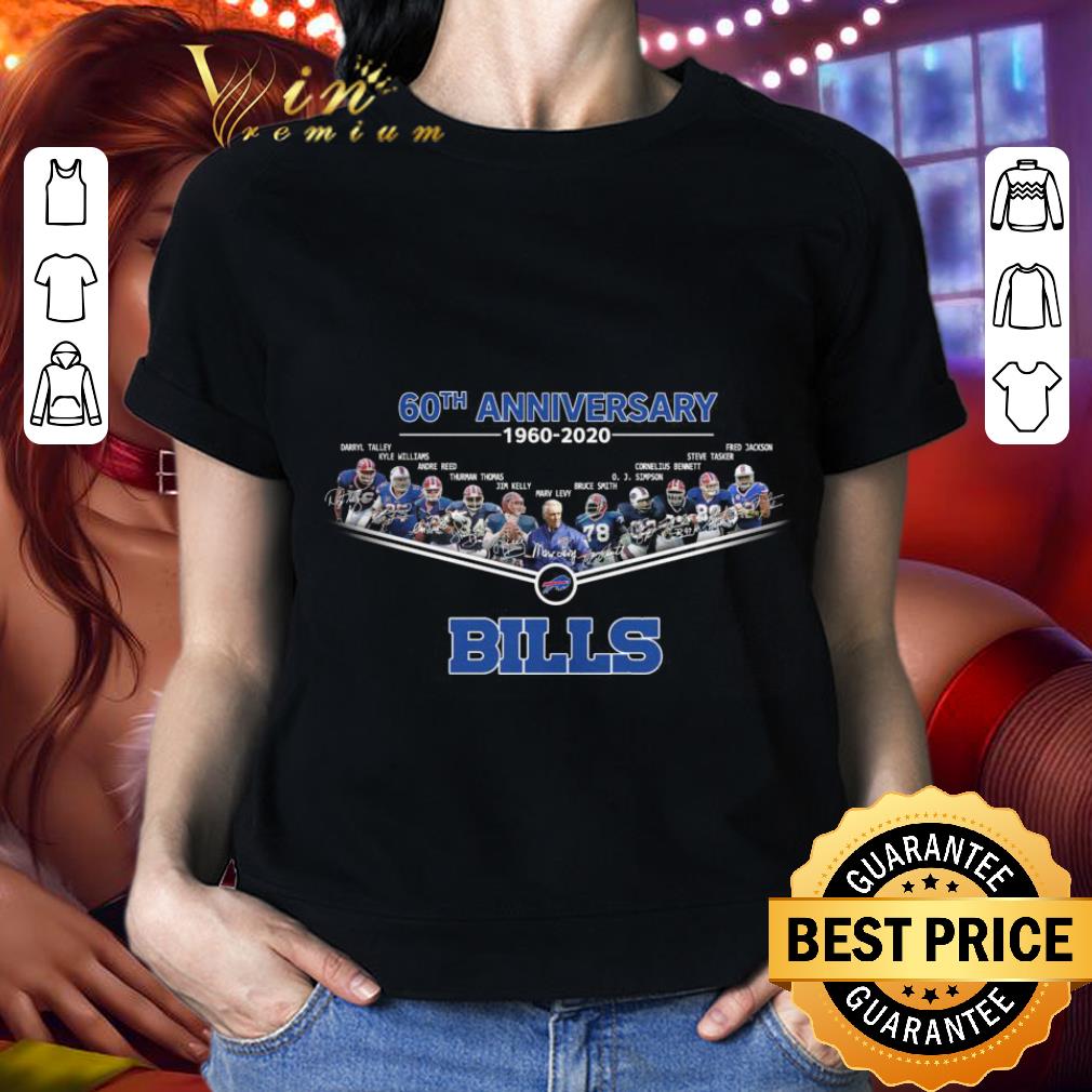 Hot Buffalo Bills 60th anniversary 1960-2020 signatures shirt