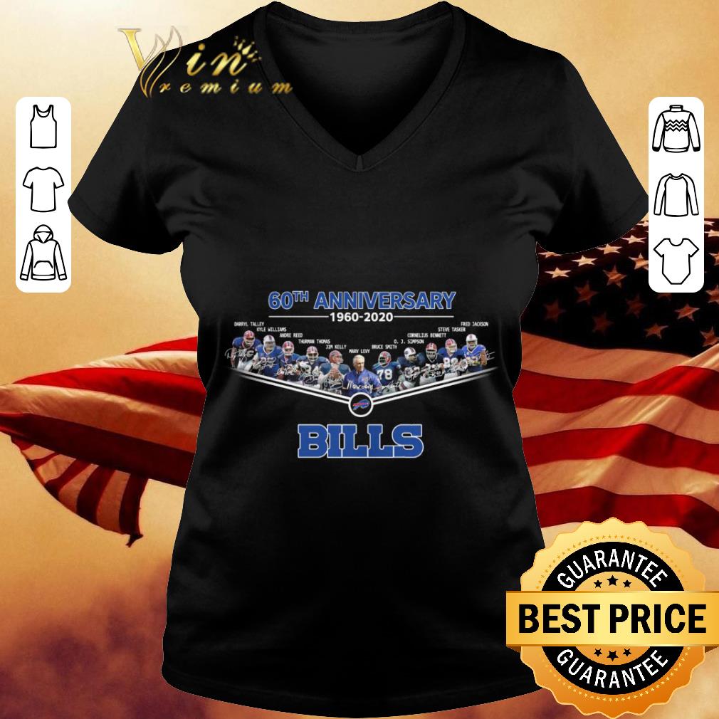 Hot Buffalo Bills 60th anniversary 1960-2020 signatures shirt