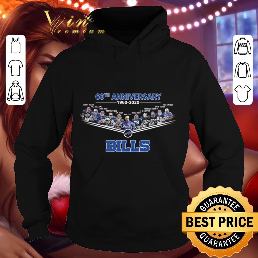 Hot Buffalo Bills 60th anniversary 1960-2020 signatures shirt