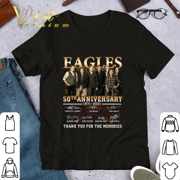 Hot Eagles band 50th anniversary 1971-2021 thank you for the memories shirt