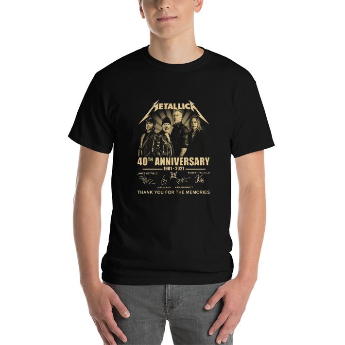 metallic 40th anniversary 1981-2021 thank you for the memories shirt