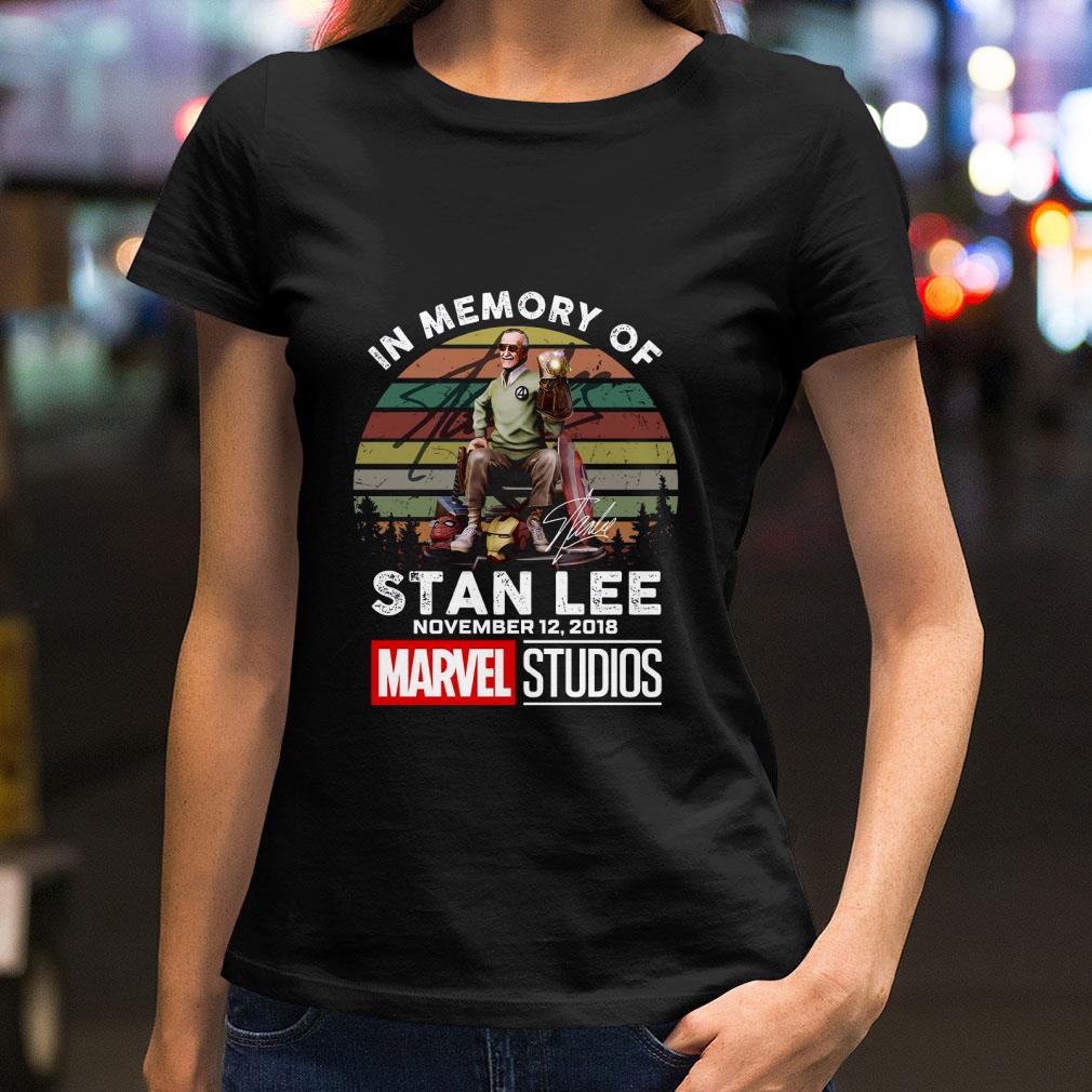 Vintage In Memory Of Stan Lee November 12 2018 Marvel Studios Signed shirt