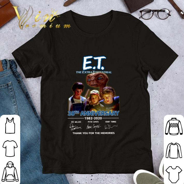 Premium E.T. the Extra-Terrestrial 38th anniversary 1982-2020 signatures shirt