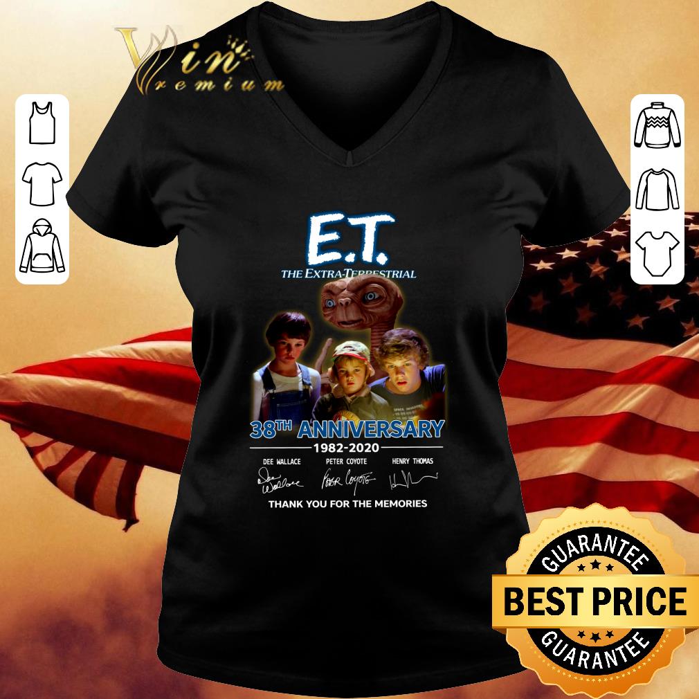 Premium E.T. the Extra-Terrestrial 38th anniversary 1982-2020 signatures shirt