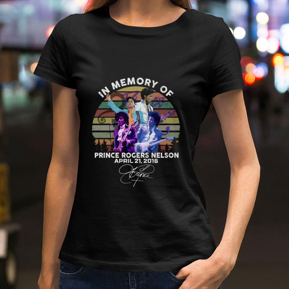 Vintage In memory of Prince Rogers Nelson April 21 2016 signed shirt